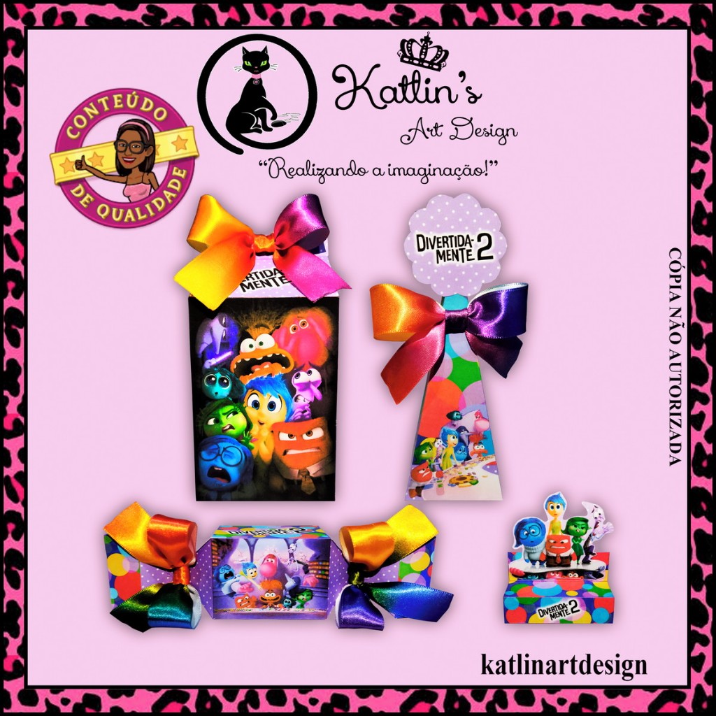Kit Divertidamente 2/ Alegria/ Caixinhas/ Lembrancinha/ Personalizado/ Festa Infantil/ Aniversário