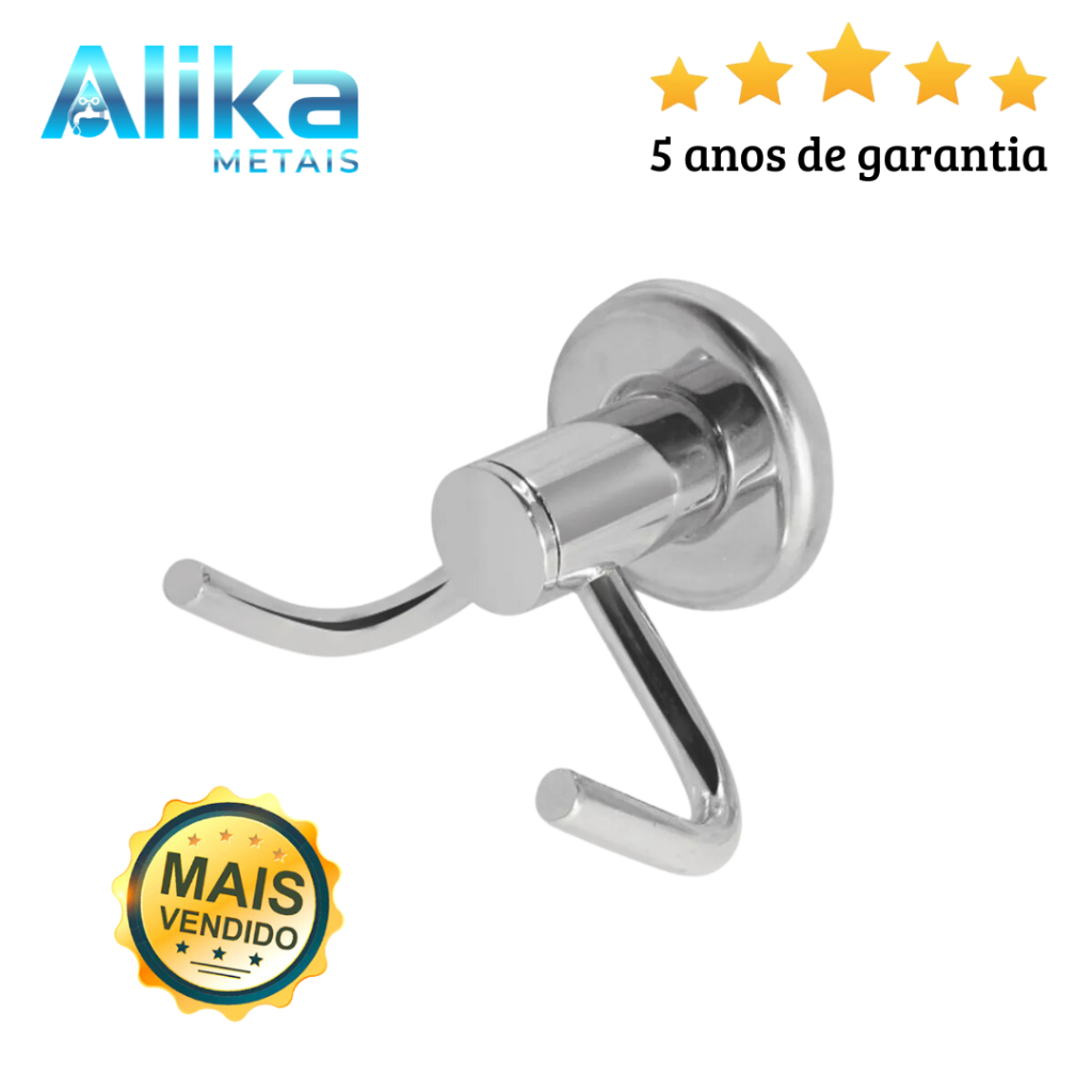 Gancho Cabide Duplo Banheiro Porta Toalha Aço Inox Alumínio em Oferta na Shopee