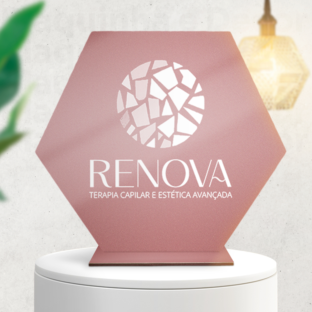 Placa Logo Personalizada com Base Logomarca Empresa Empresarial Loja Para Mesa em MDF 18x15,5cm em Oferta na Shopee