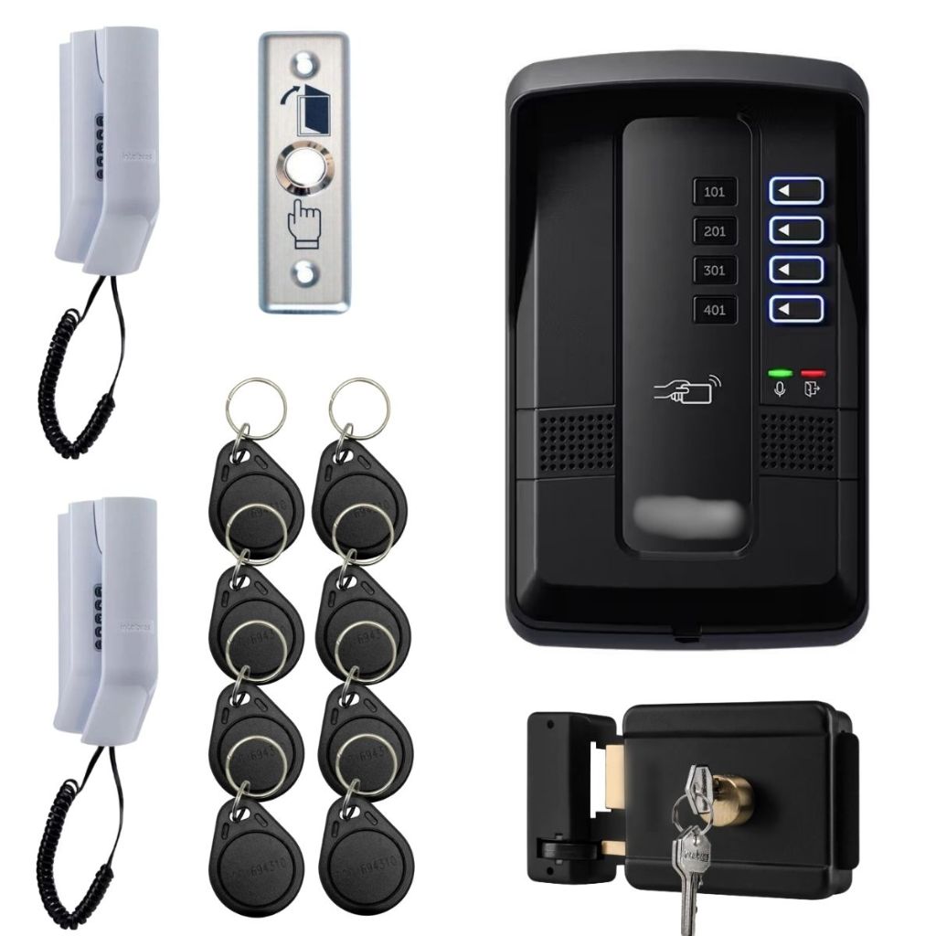Porteiro Coletivo Interfone Eletronico Collective 2 Pontos Predial Intelbras Com Fechadura