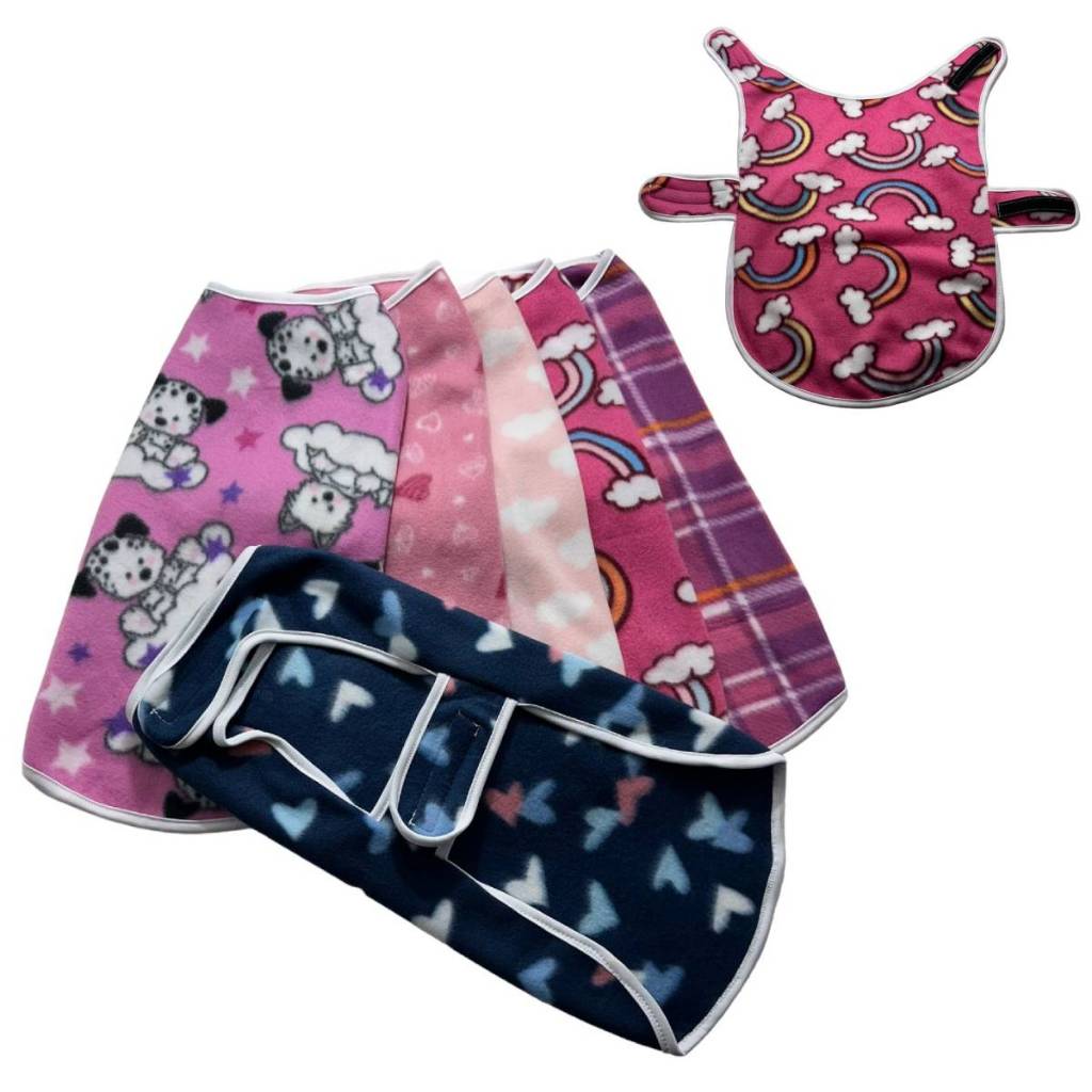 Roupa Pet com ajuste no Velcro, Cachorro Roupinha Soft Macho Fêmea Frio Inverno Todos Os Tamanhos