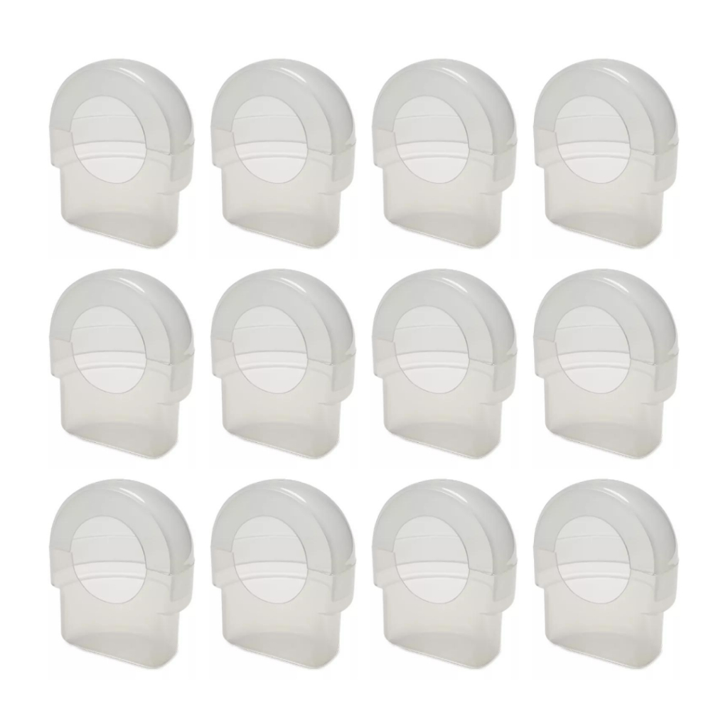 KIT 12UN - Comedouro Meia Lua Para Canário / Tarim / Pássaro / Roller Inquebrável Injetfour De 40ml em Oferta na Shopee