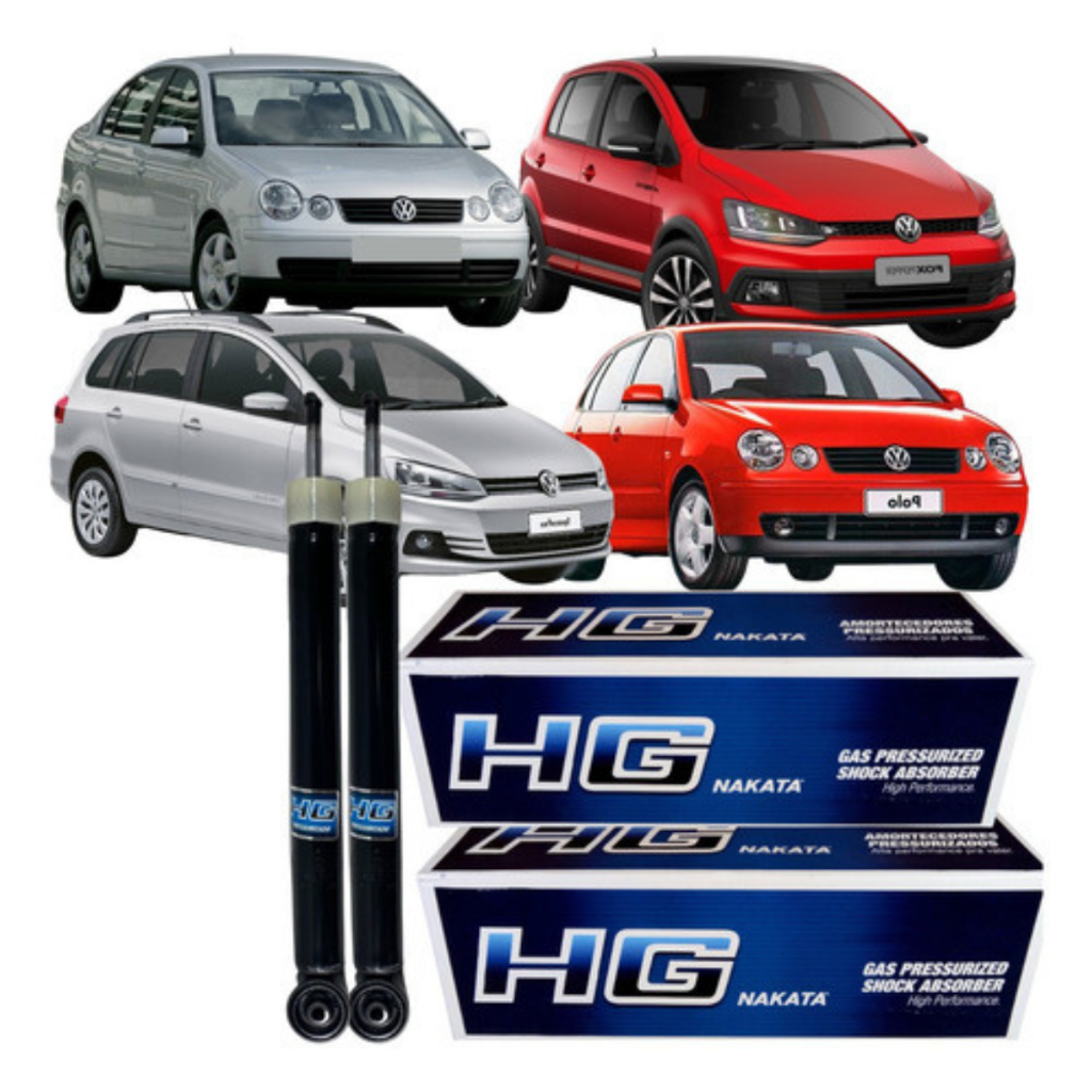 Par 2 Amortecedor Traseiro Original Nakata Vw Polo Fox Spacefox em Oferta na Shopee