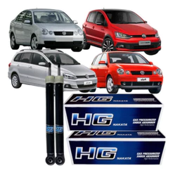 Par 2 Amortecedor Traseiro Original Nakata Vw Polo Fox Spacefox