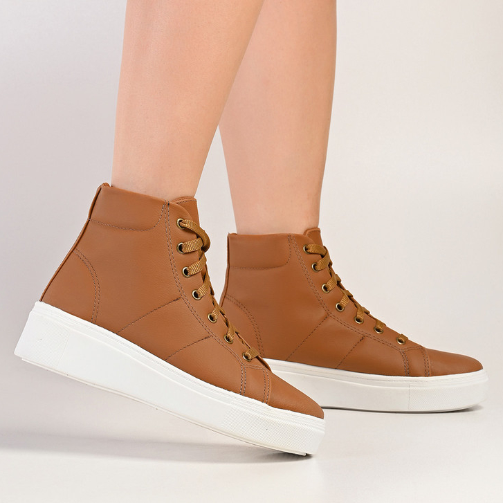 Bota Casual Feminina Tênis Botinha Feminina Cano Alto Médio Adulto Moda Academia e Lazer Promoção