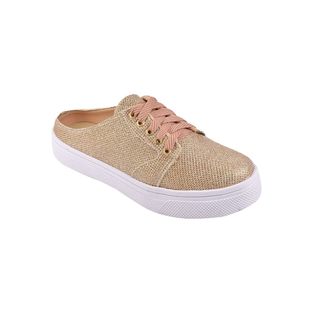 TENIS MULE FEMININO CASUAL BRILHO GLITTER CALCE FACIL
