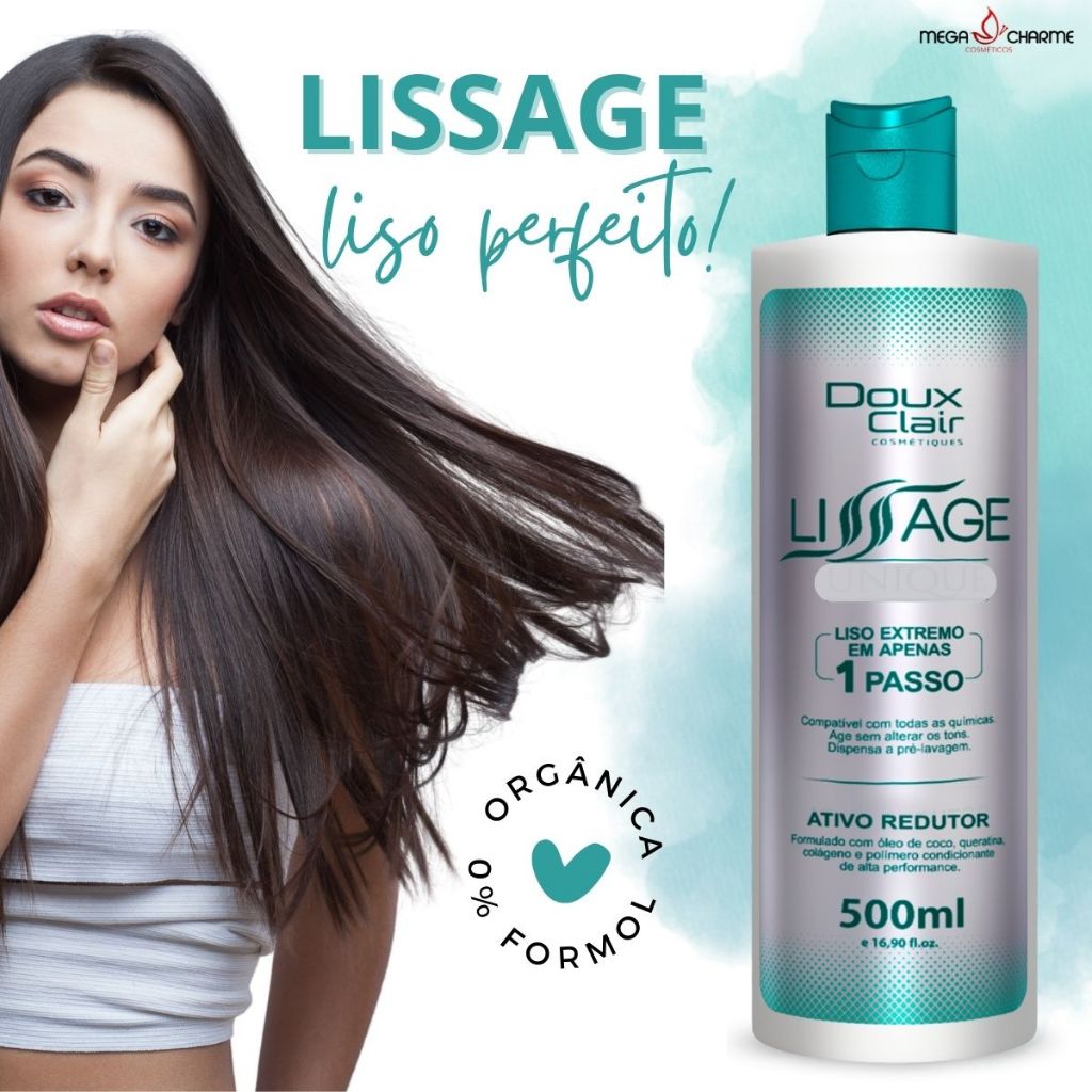 Progressiva Orgânica Lissage Sem Formol Doux Clair 500ml - Liso Perfeito