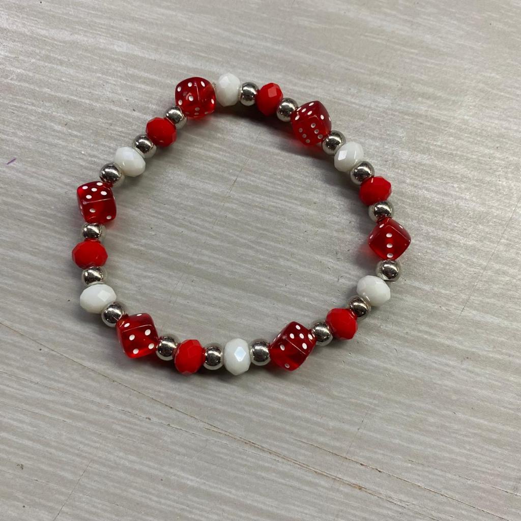Pulseira Zé Pelintra Firma Dado Cristal e Silicone