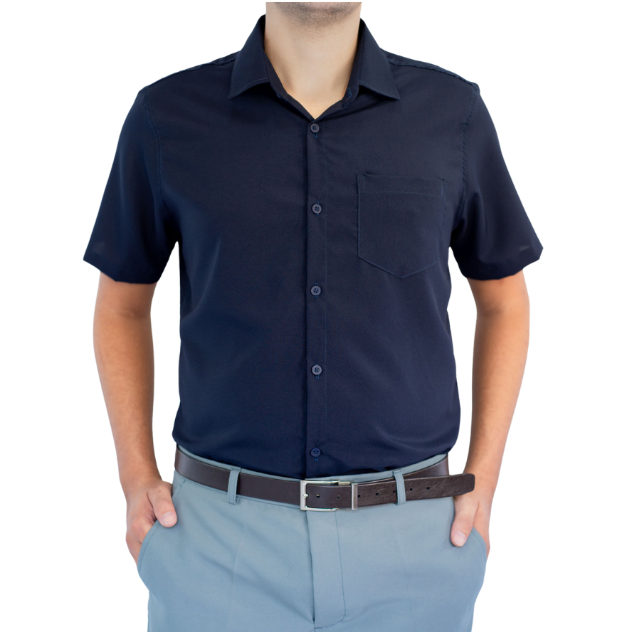 Camisa Social Masculina Manga Curta - Microleve Não Amassa em Oferta na Shopee