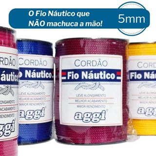 Fio Náutico Premium 5mm PP AGGI 500g 230 metros Bolsas Crochê Macramê em Oferta na Shopee
