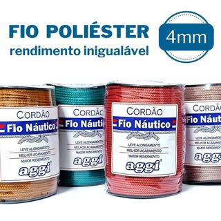 Fio Náutico Premium Poliéster 4mm AGGI Bolsas Crochê Macramê