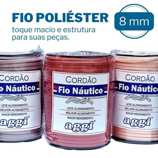 Fio Náutico Premium Poliéster 8mm AGGI Bolsas Crochê Macramê em Oferta na Shopee