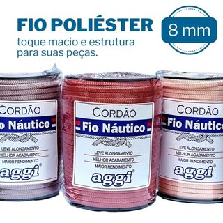 Fio Náutico Premium Poliéster 8mm AGGI Bolsas Crochê Macramê