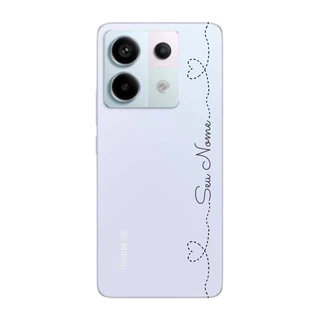 Capinha para Xiaomi RedMi Note 13 Pro 5G Anti Impacto Personalizada - Nome na lateral e fundo transp