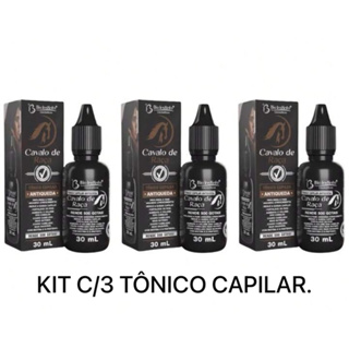 Kit c/ 3 Tônico Capilar Cavalo de Raça 30ml - Bio Instinto em Oferta na Shopee