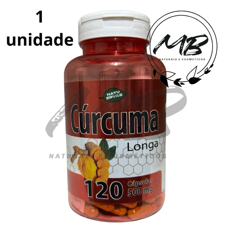 1/uni Cúrcuma longa  120 Cápsulas de 500mg