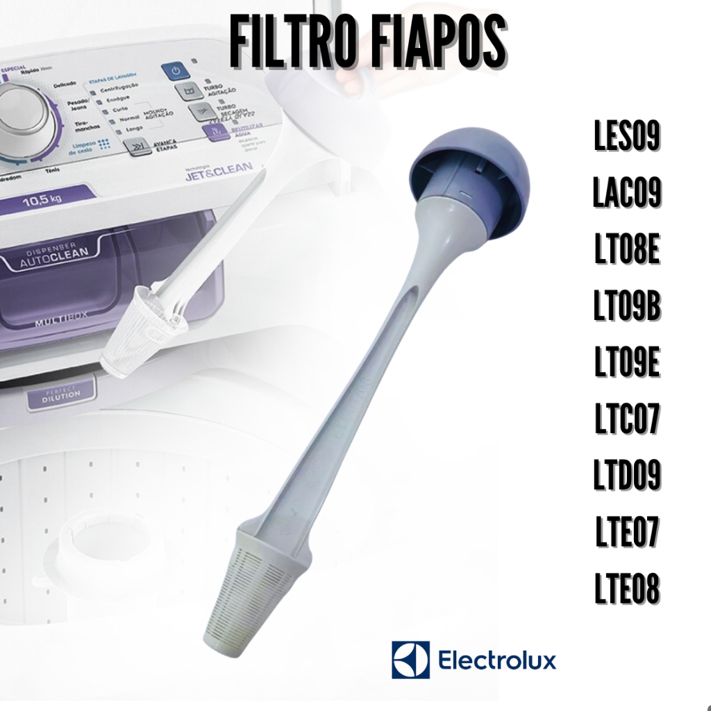 filtro de fiapos maquina electrolux lte08 lte07 ltd09 lt09b lac09 ltc07