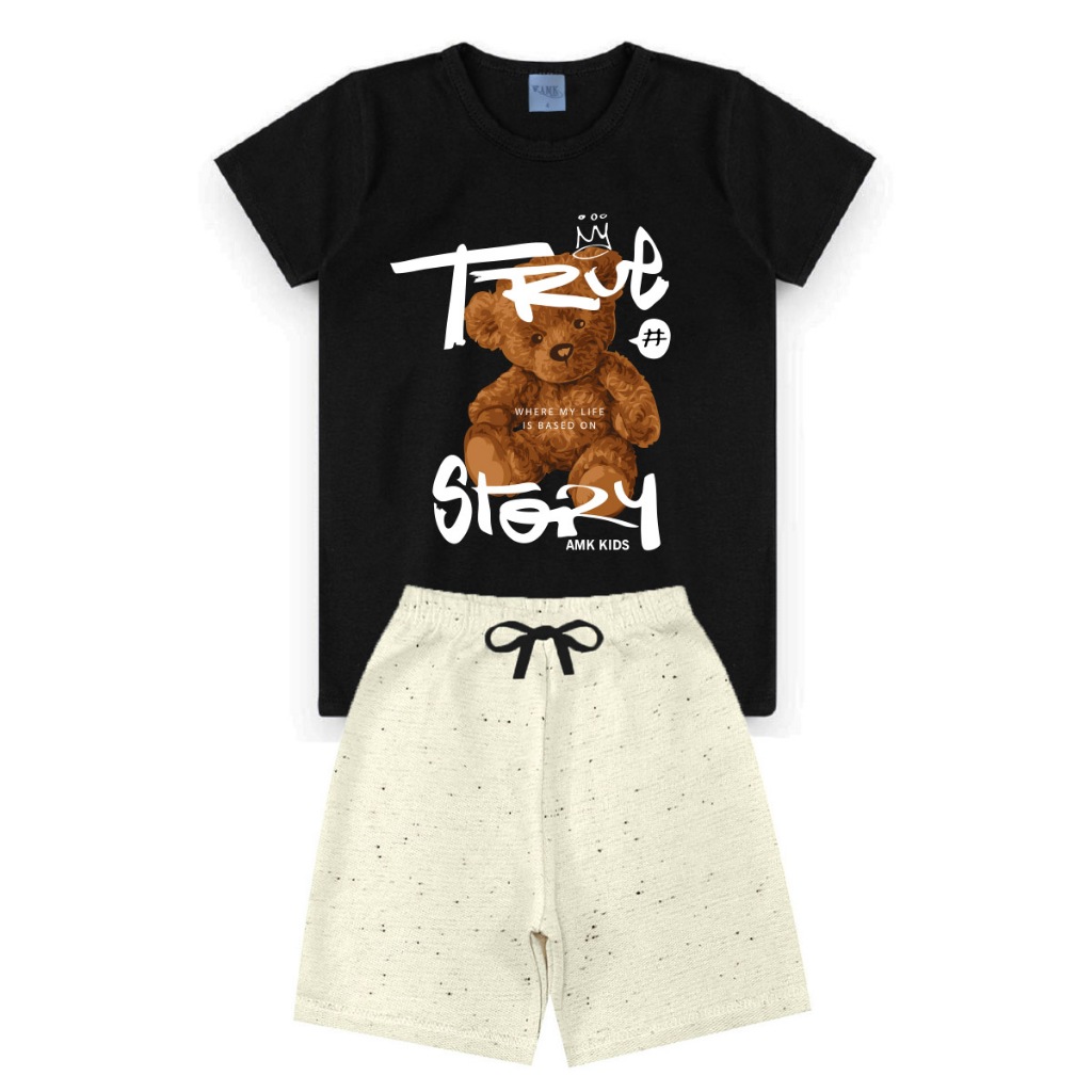 Conjunto Infantil Menino Masculino Bermuda e Camiseta L30 em Oferta na Shopee