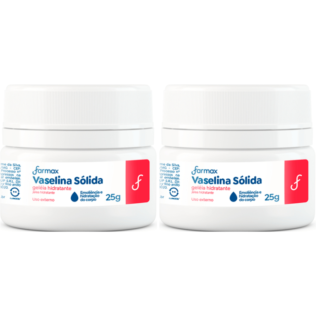 KIT 2 VASELINA SÓLIDA HIDRATANTE FARMAX 25G