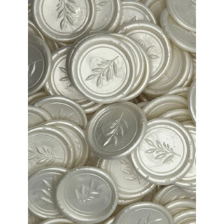 Kit 50 Lacres De Cera Folha Branco Perolado em Oferta na Shopee