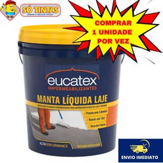 Manta Borracha Líquida Eucatex 18kg Isolante Térmica P/ Laje Tinta Emborrachada Premium Branca em Oferta na Shopee
