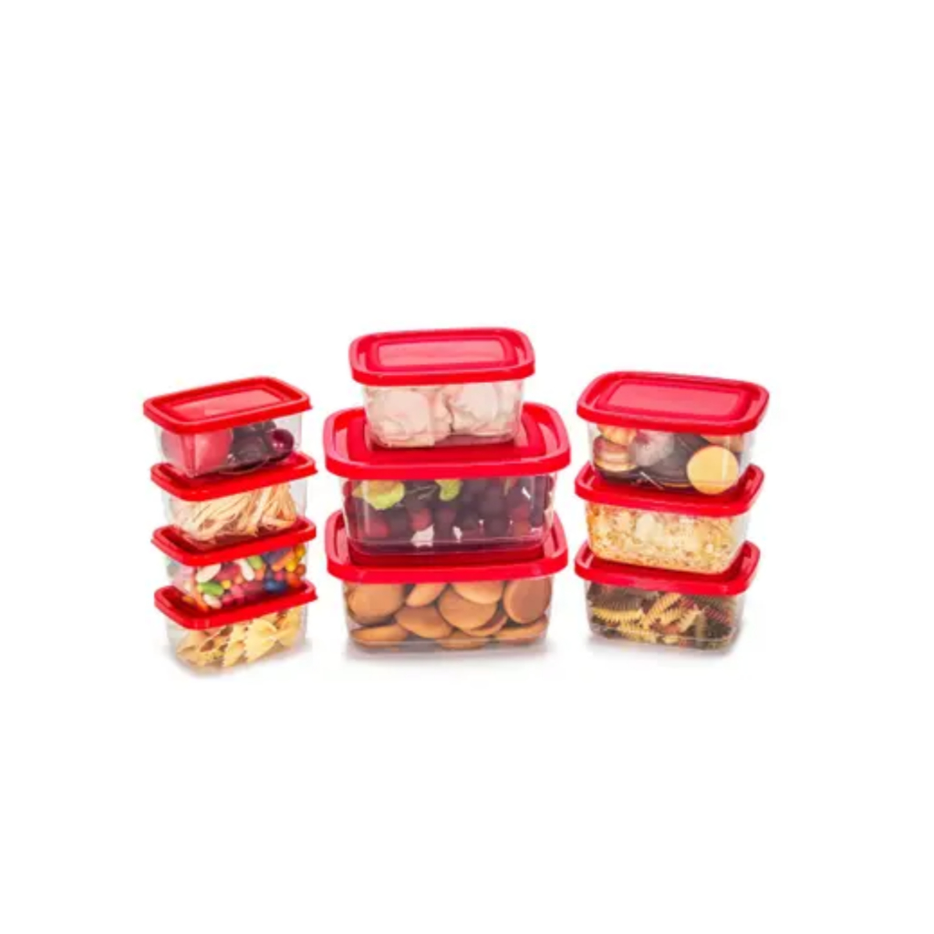 Kit cozinha economico, kit de potes, kit de potes transparente 10 peças