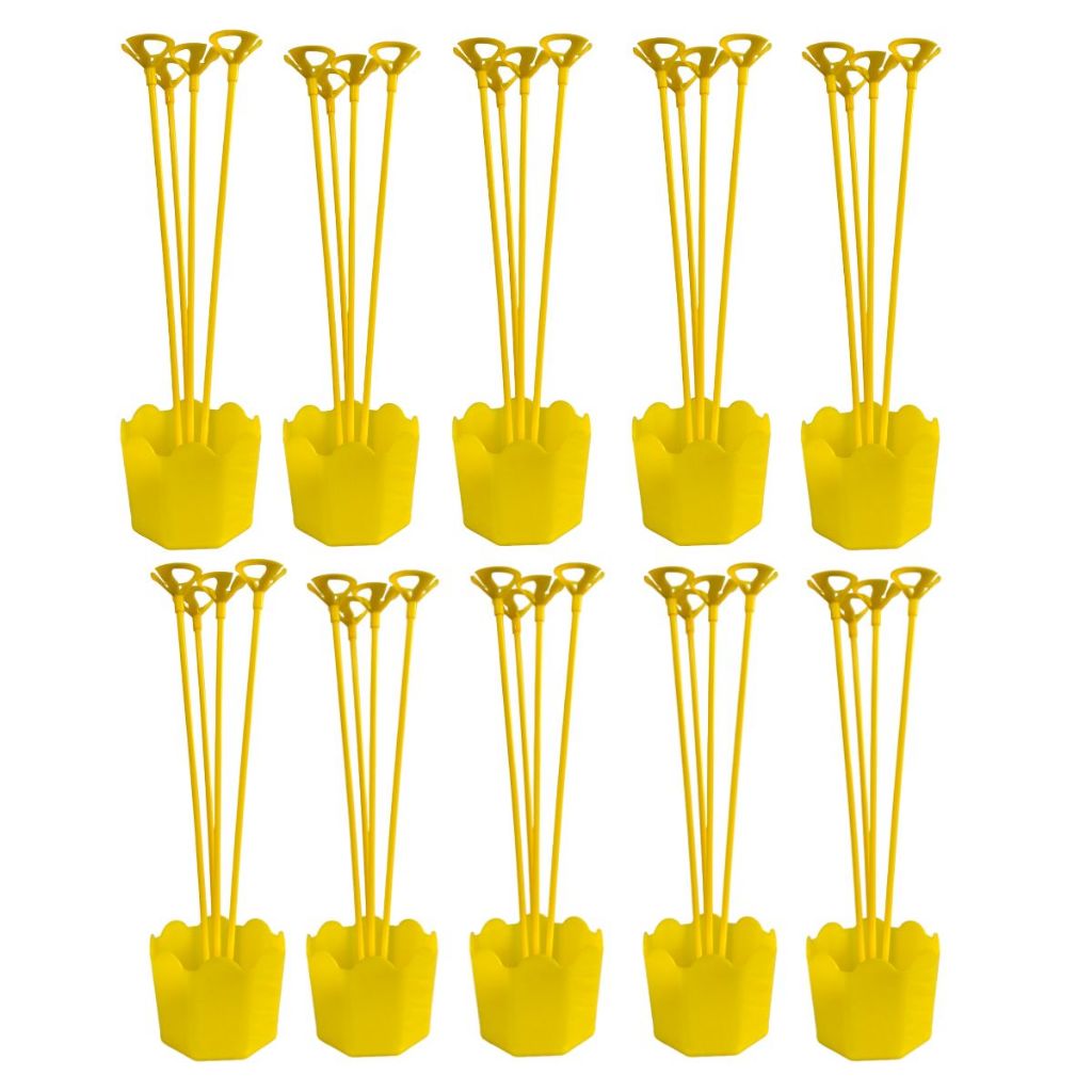 10 Cachepô Centro de mesa festa Cachepot aniversário com Varetas e suporte para balão em Oferta na Shopee