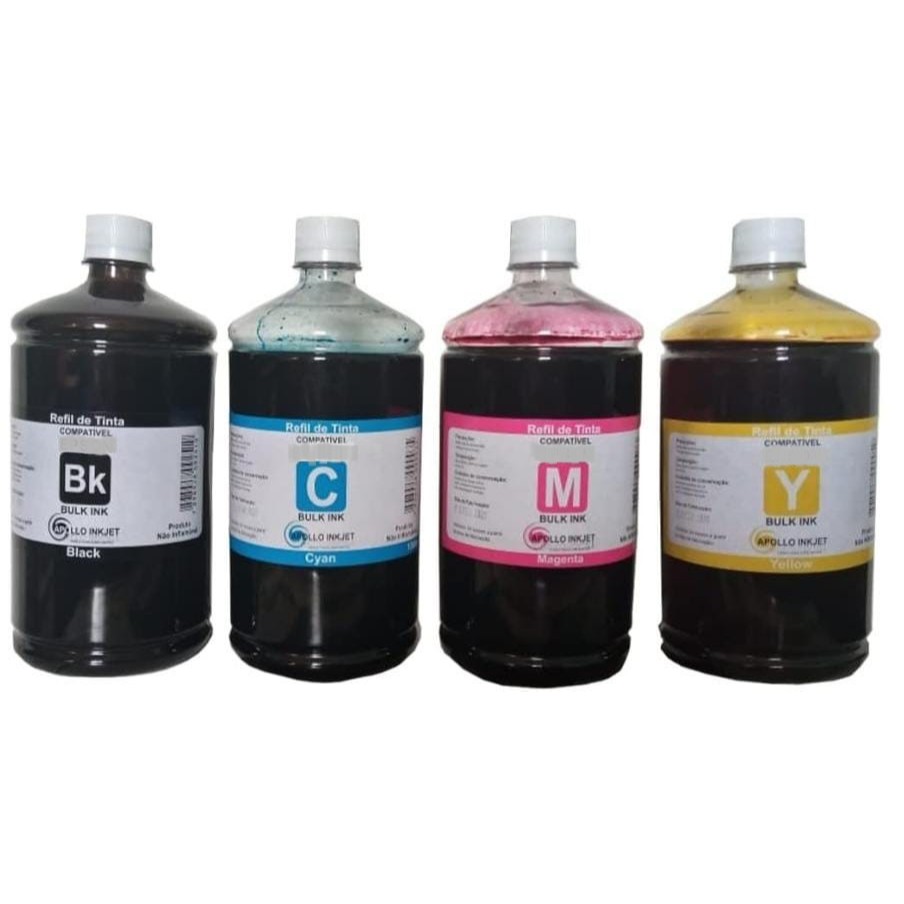 Kit Recarga 4 Litros Compatível Hp Ink Tank 416 Smart Tank 517 514