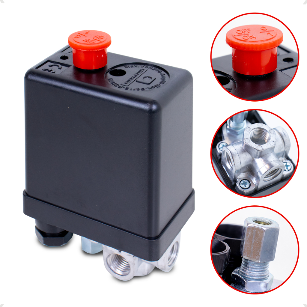 Pressostato Compressor de Ar 4 Saídas Universal Schulz Chiaperini Motomil Vulcan