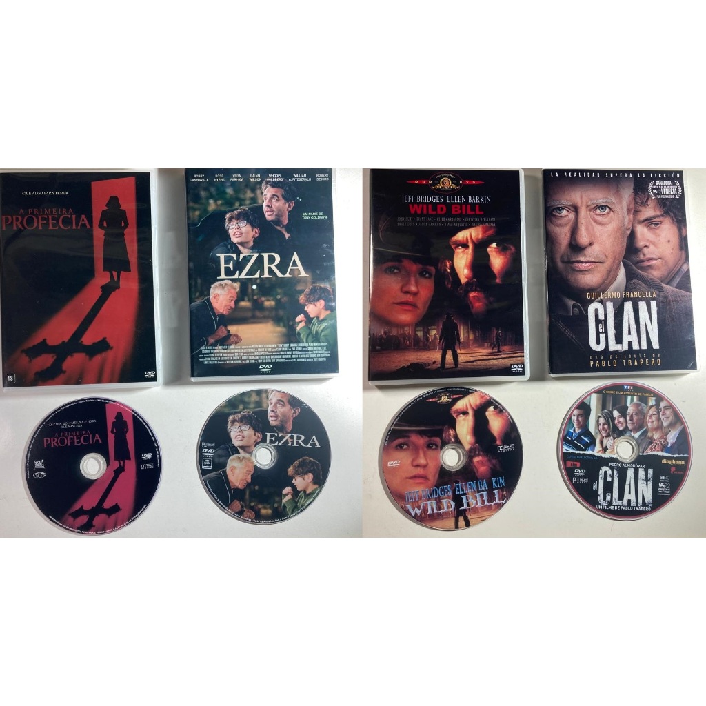 DVD - A PRIMEIRA PROFECIA, EZRA, WILD BILL e EL CLAN (4 DVD's)