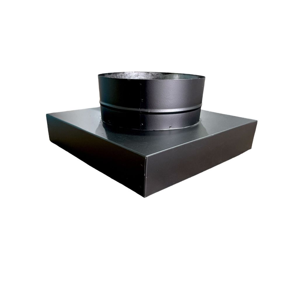 adaptador  para chaminé de churrasqueira pré moldada 30cm x 30cm preto