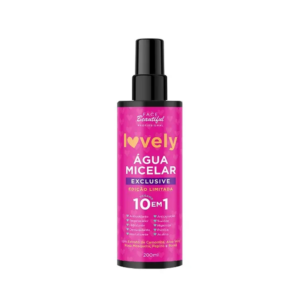 Água Micelar 200ml Edição LIMITADA  Lovely Face Beautiful  200ml em Oferta na Shopee