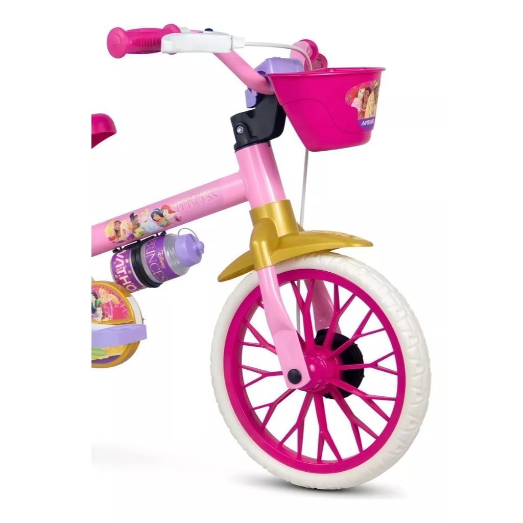 Bicicleta Bike Para Criança 3 A 5 Anos Aro 12 Princesas Nathor