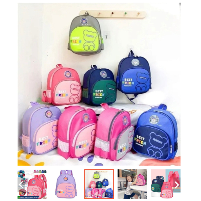 Mochila Escolar Infantil Ajustável Com Desenho de Animal em Oferta na Shopee