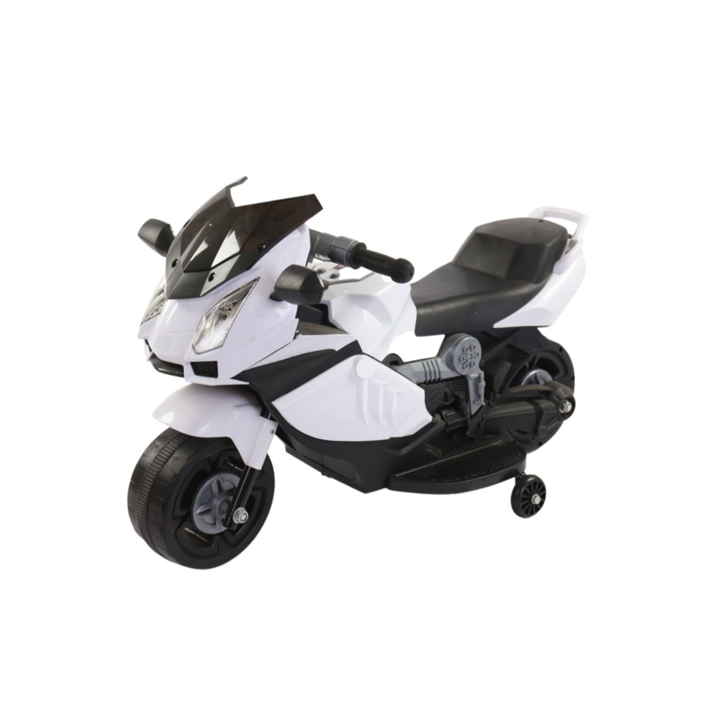 Mini Moto Elétrica Branca 6v Som Luzes 3km/h Ré em Oferta na Shopee