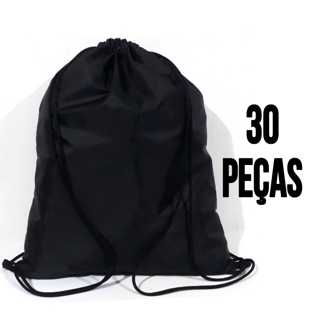 30 Mochilas de Saco Esporte Academia Chuteira Roupas Raquete