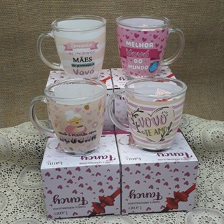 Caneca De Vidro Estampada Frases Homenagem Vovó 380 ML KeHome em Oferta na Shopee