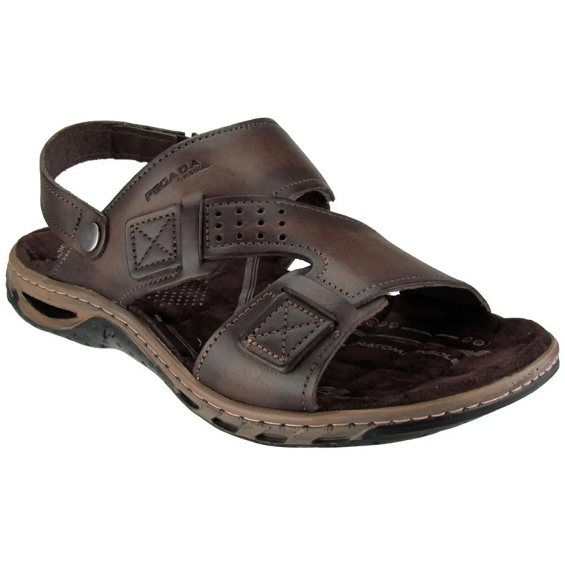 Sandália Pegada Couro com Elástico conforto em Oferta na Shopee