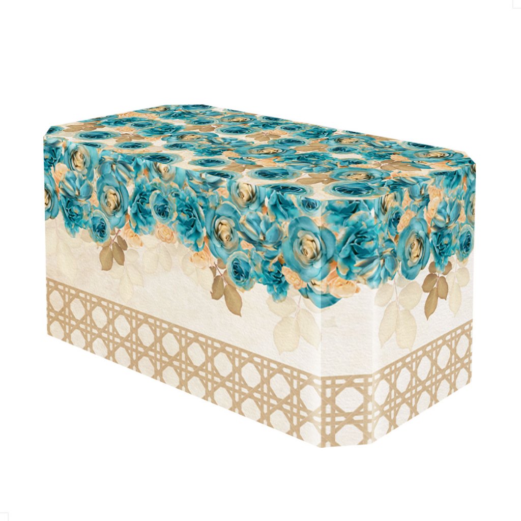 Capa Decorativa de Mesa Floral Boho Em Tecido Forro Veste Fácil Sublimado - MSA-96 em Oferta na Shopee