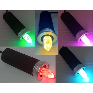 Lanterna De Cromoterapia Com Ponta De Cristal Fio De 3 Mts Controle Remoto 16 cores( Escolha a cor do Acabamento)
