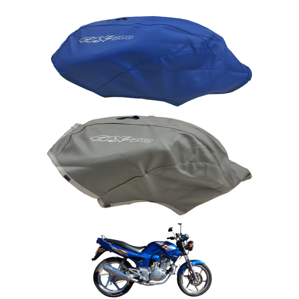 Capa Do Tanque Honda Cbx 200 Strada - Com Logo - Azul / Cinza / Preta