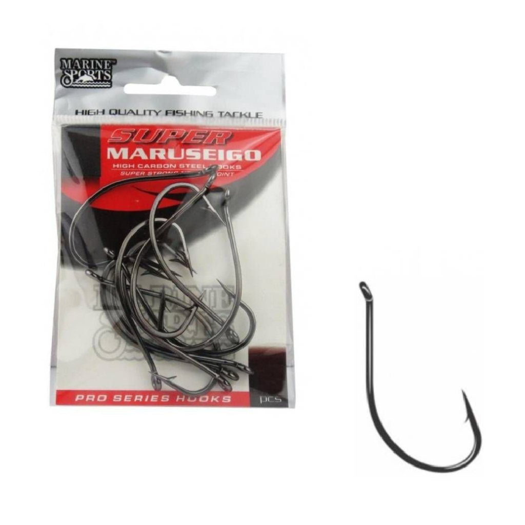 Anzol Super Maruseigo Aço Carbono BlackNickel Marine Sports - Vários Tamanhos em Oferta na Shopee