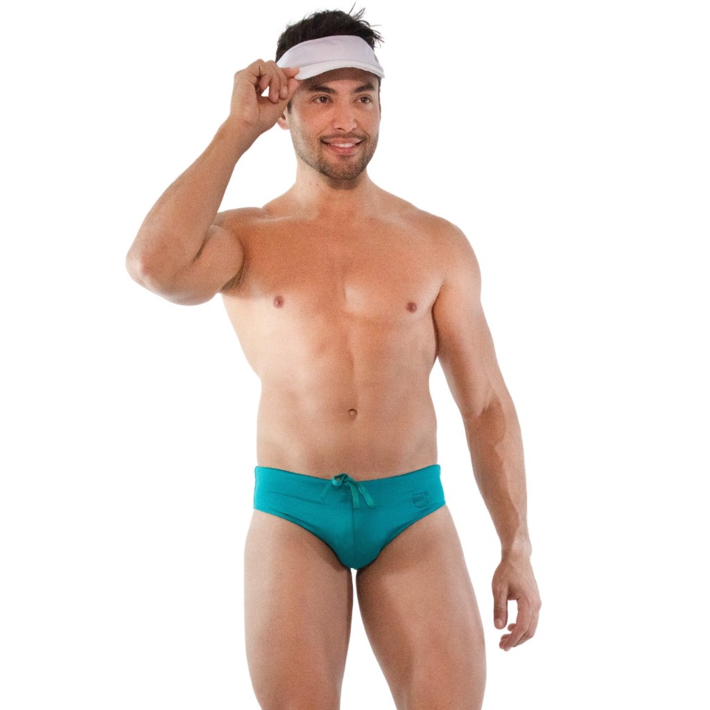 Sunga Slim Azul Petróleo Silk Gel Garda Uomo