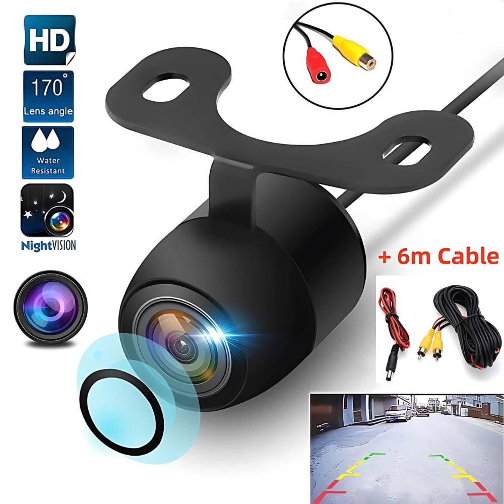 Câmera De Ré Para Carro Visão Noturna Prova D'água Estacionamento Universal