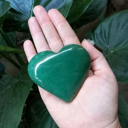 Coração Cristal Quartzo Verde Pedras Naturais