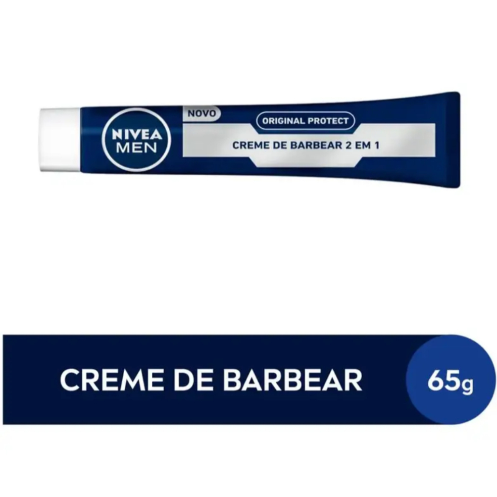 Creme de Barbear Nivea Men 2 em 1 Original Protect Barbear Suave e Hidratado