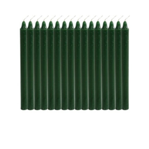 Vela Palito VERDE / 1 Kg / 33 Velas - 18 Cm X 1,6 - +/- 6hs Queima - Velas Encandeia