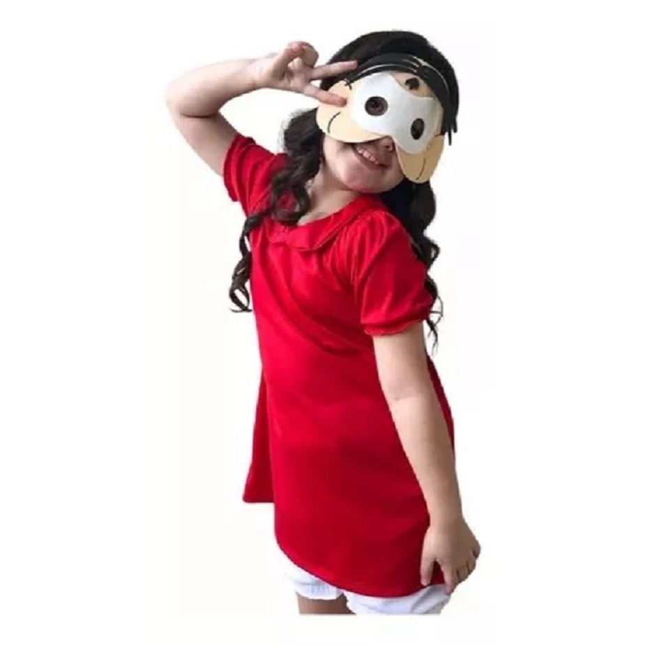 Fantasia Infantil Camiseta e Shorts Turma Da Mônica Magali Mônica Cascão Cebolinha
