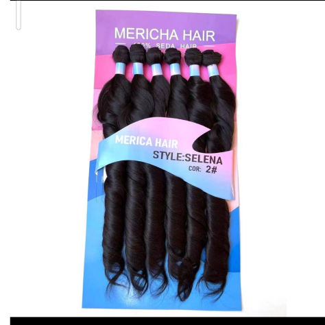 Cabelo 100% Orgânico Ondulado - Selena - Merica Hair - Super Star