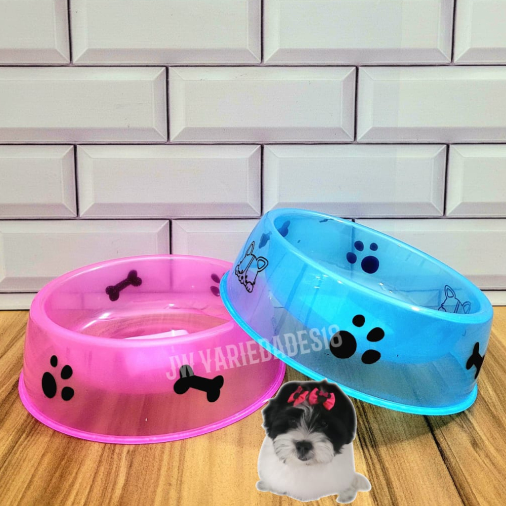 Comedouro Bebedouro De Plástico Cachorro Cães Comida Bebida